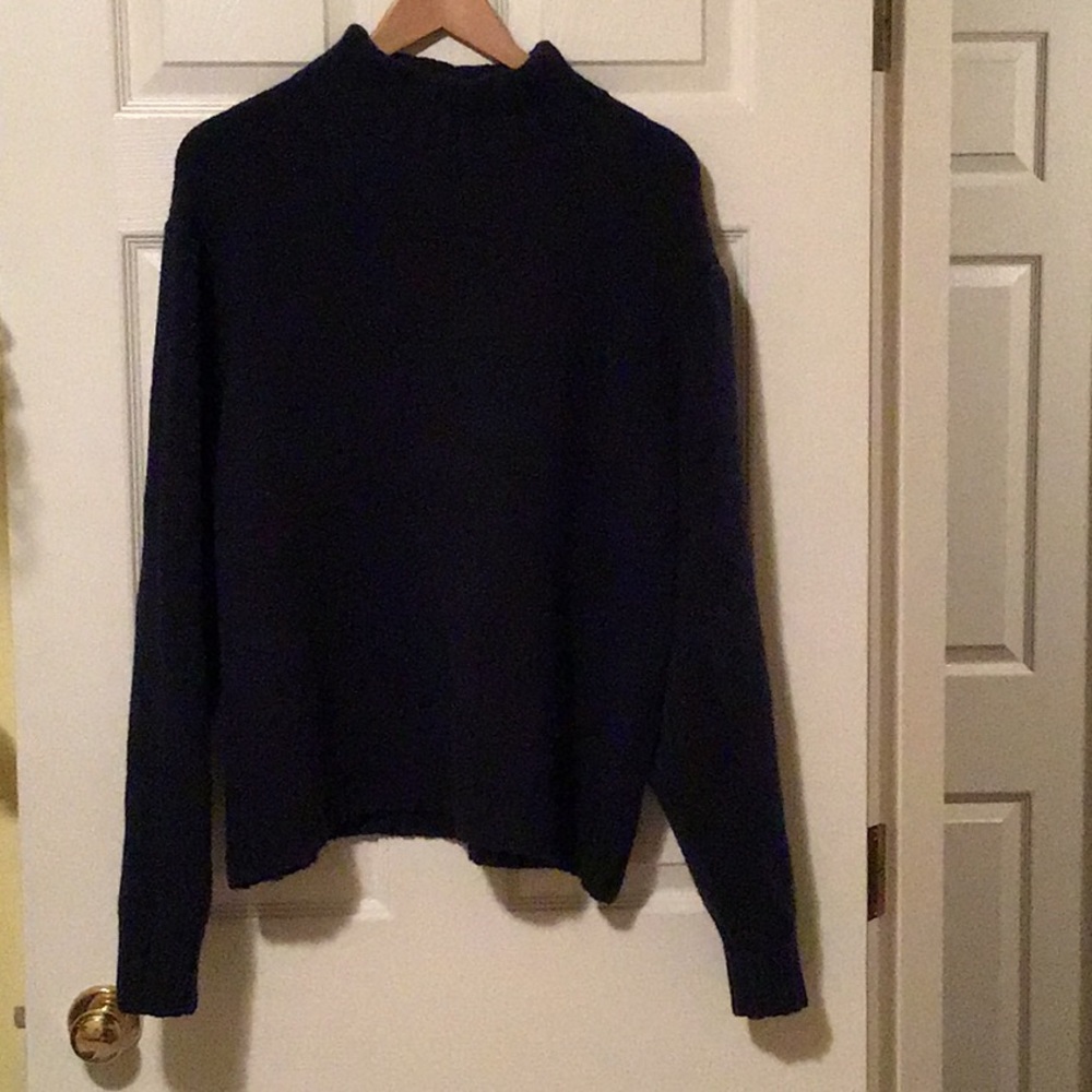 J. Crew Women's Navy Blue Turtleneck Sweater
